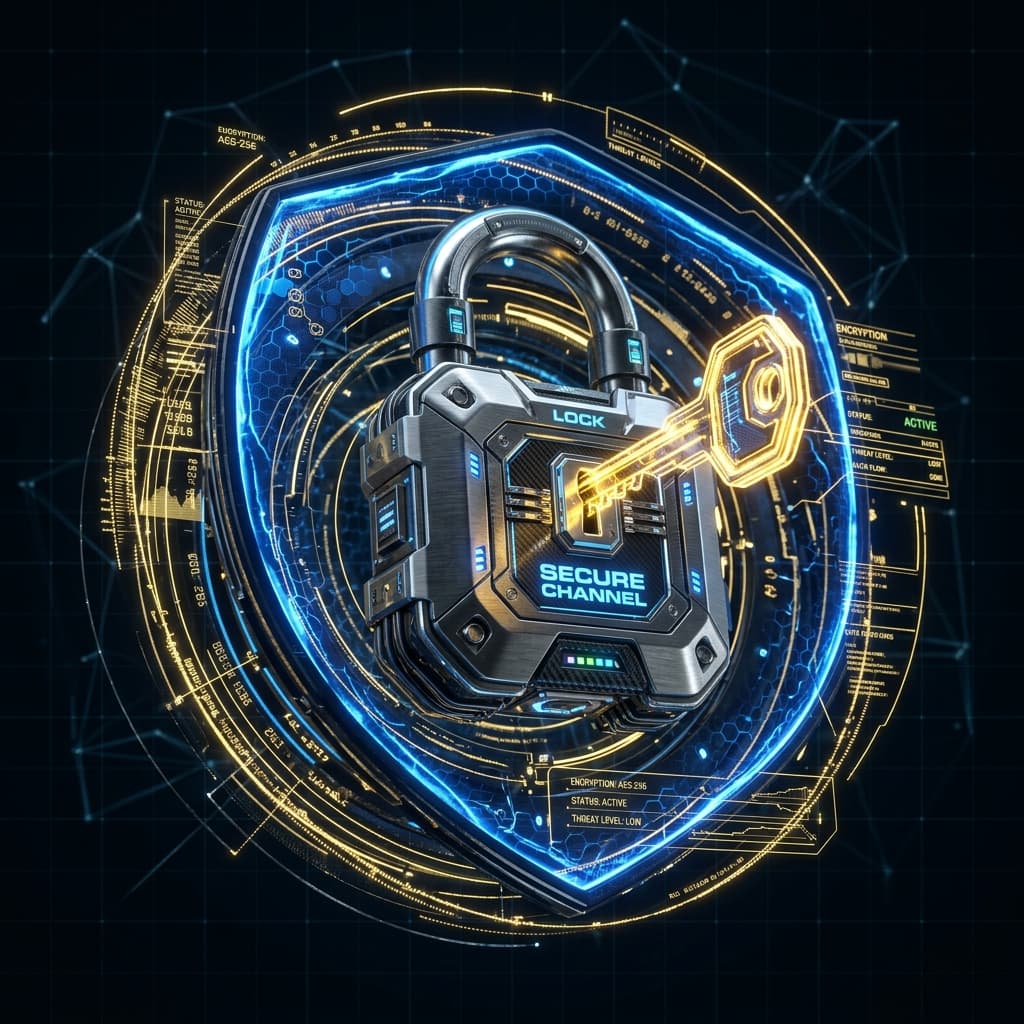 Secure transmission channel and AI business transformation visual