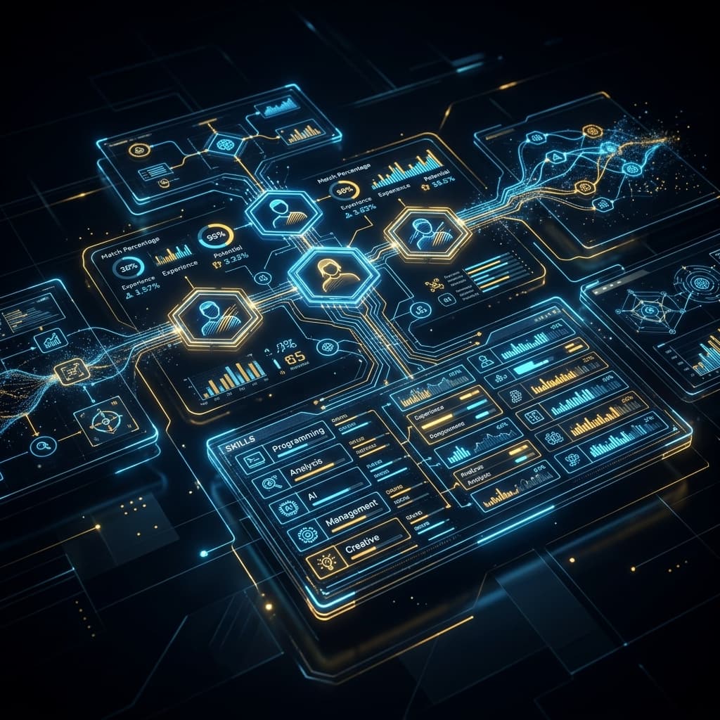 AI-powered talent matching visualization